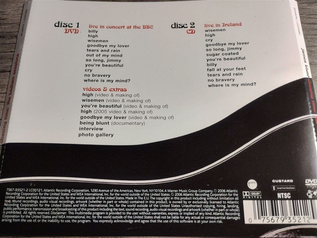 James Blunt - Chasing Time [ CD + DVD], Ophalen of Verzenden, Zo goed als nieuw