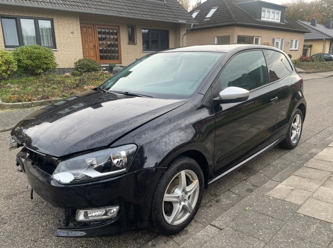 VW Polo 1.2 tsi black edition schroefschade, Euro 5, Stof, Zwart, 4 cilinders