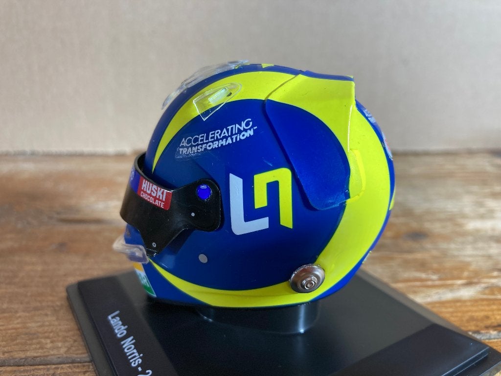 ✅ Lando Norris 1:5 helm 2019 Italian GP Helmet Spark Mclaren, Verzamelen, Automerken, Motoren en Formule 1, Ophalen of Verzenden