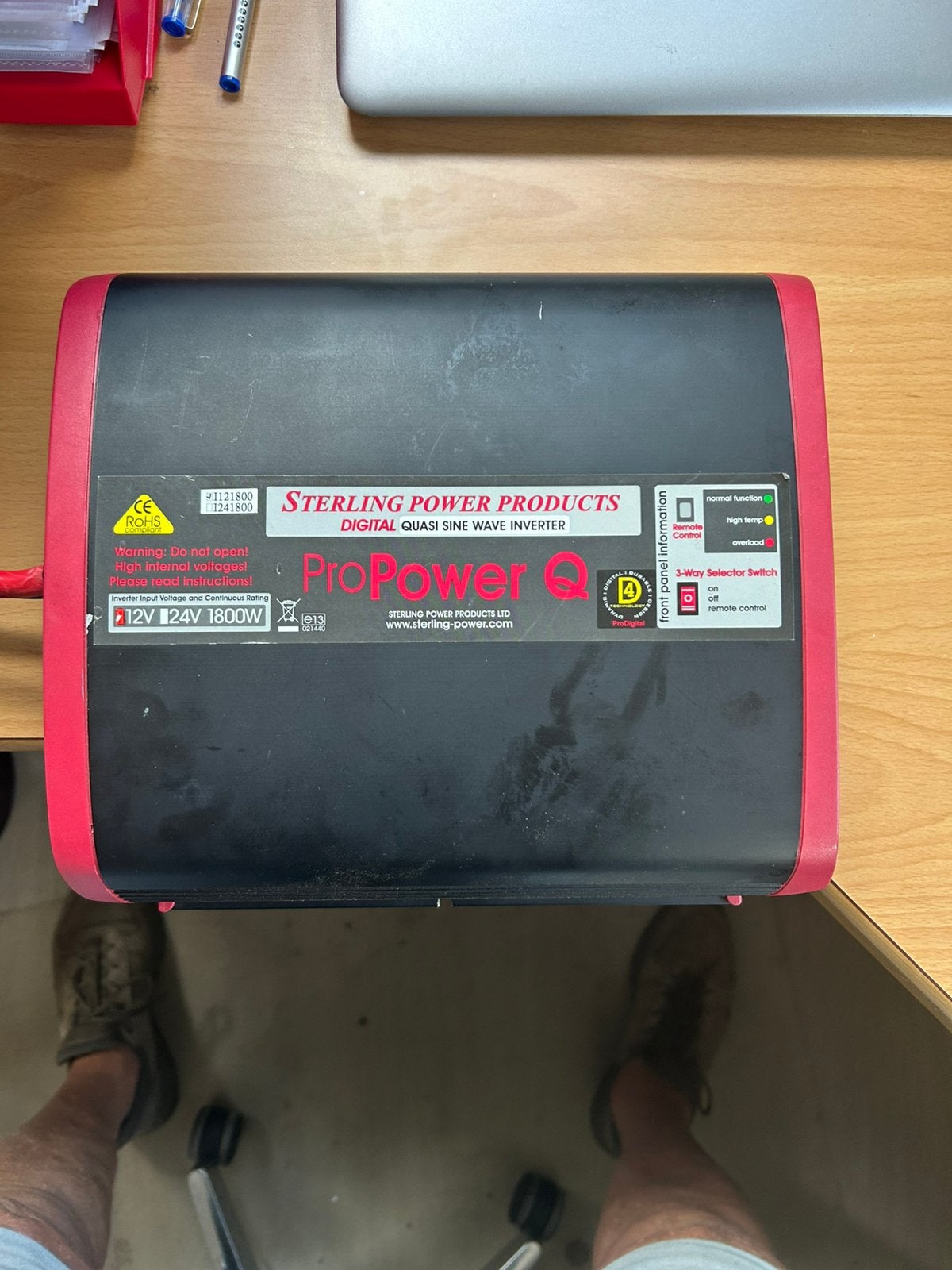 Inverter/ omvormer 1800w geschikt voor 12v, Watersport en Boten, Ophalen of Verzenden, Gebruikt, Motor en Techniek