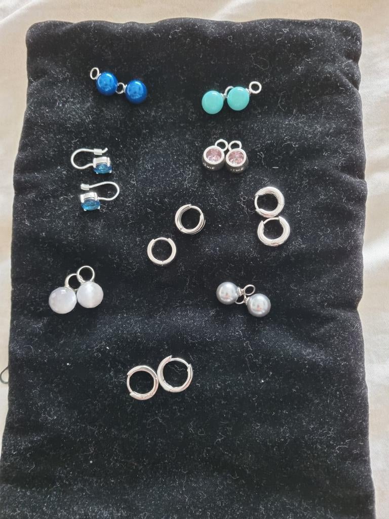 Ti Sento en  Zinzi Oorbelhangers en Hangertjes, Met kristal, Hangers, Blauw, Ophalen of Verzenden