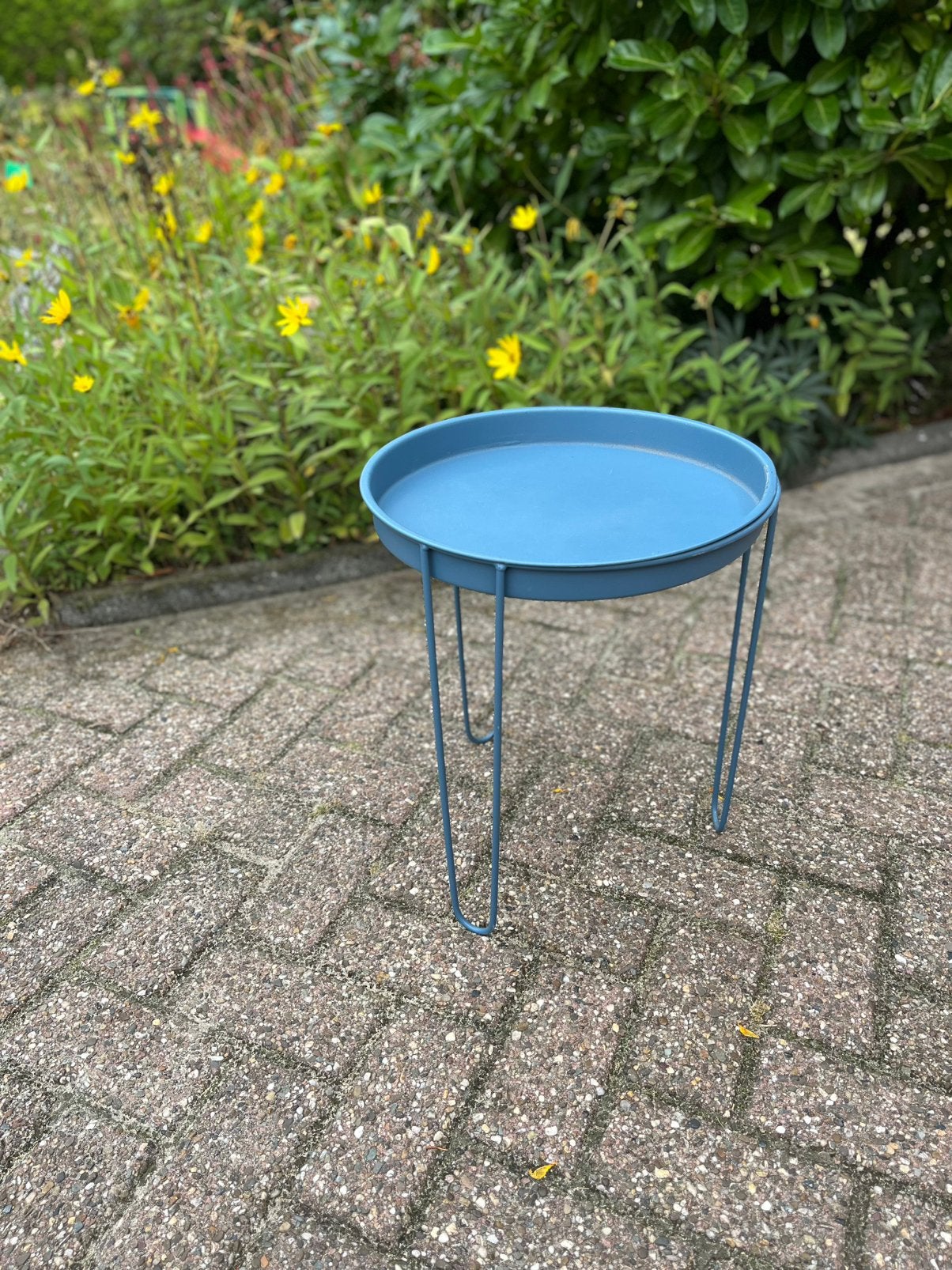 Klein tafeltje, Ophalen, Zo goed als nieuw, Rond, Minder dan 55 cm