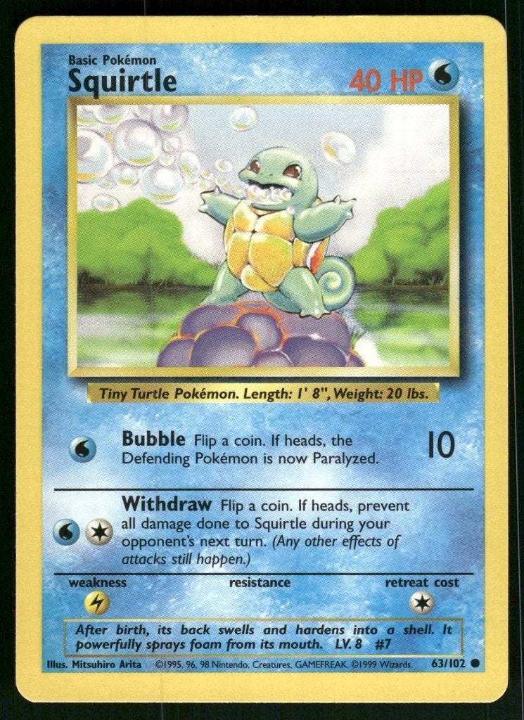 Squirtle 63/102 - Base (NM), Verzenden, Gebruikt