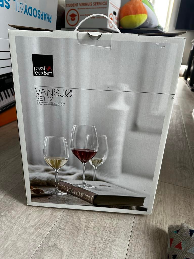 Royal Leerdam Vansjø Wijnglazen Set - 12 Stuks, Huis en Inrichting, Keuken | Servies, Glas of Glazen, Nieuw, Ophalen of Verzenden