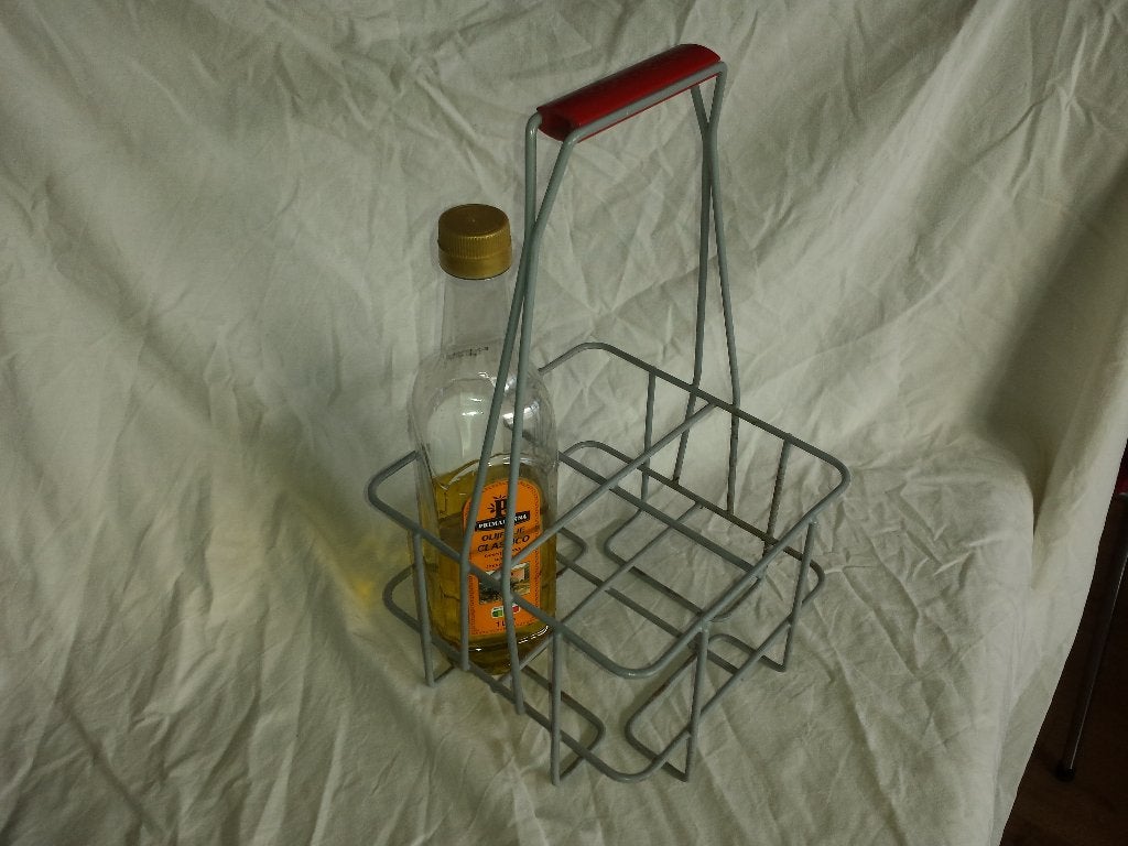 vintage metalen flessen drager Tomado, Verzenden, Huis en Inrichting