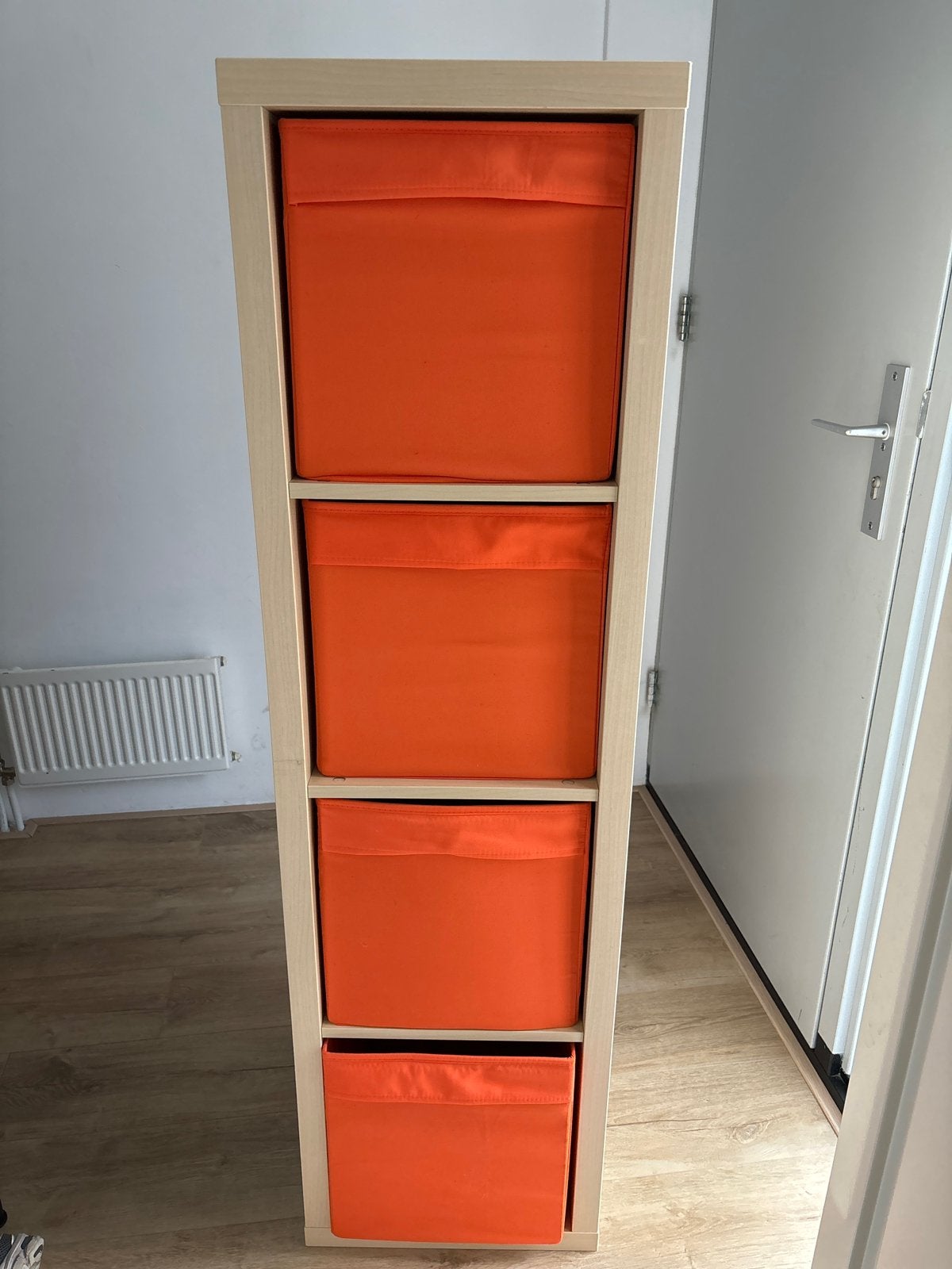 IKEA KALLAX stellingkast (1x4) eikenfractie, Ophalen, Zo goed als nieuw