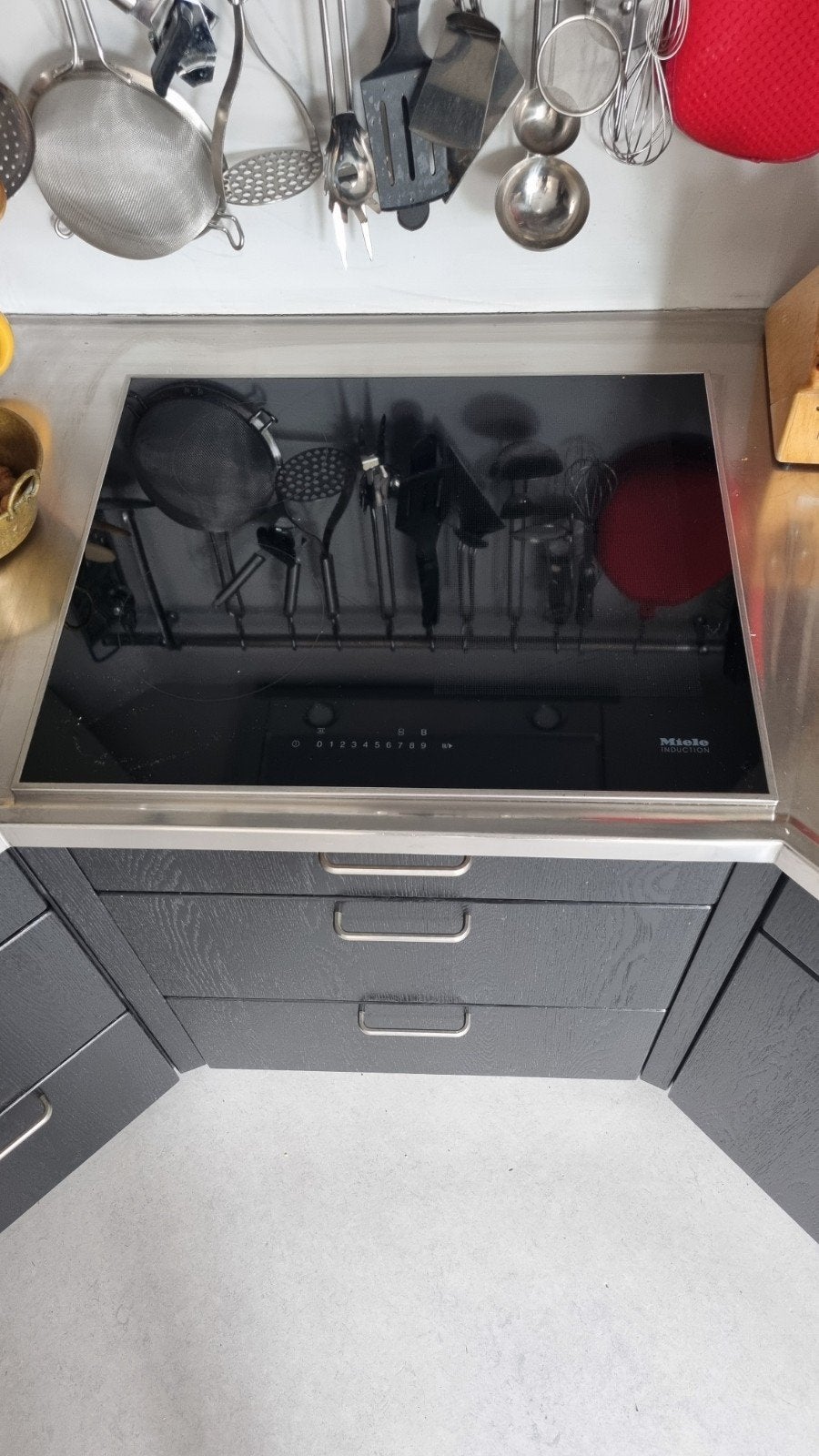 Miele inductie kookplaat, Ophalen, Gebruikt, 4 kookzones, Inbouw