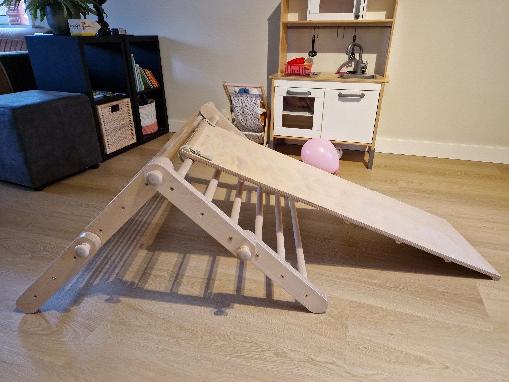 Ette Tete mopitri met glijbaan, Kinderen en Baby's, Speelgoed | Houten speelgoed, Ophalen, Zo goed als nieuw, Overige typen