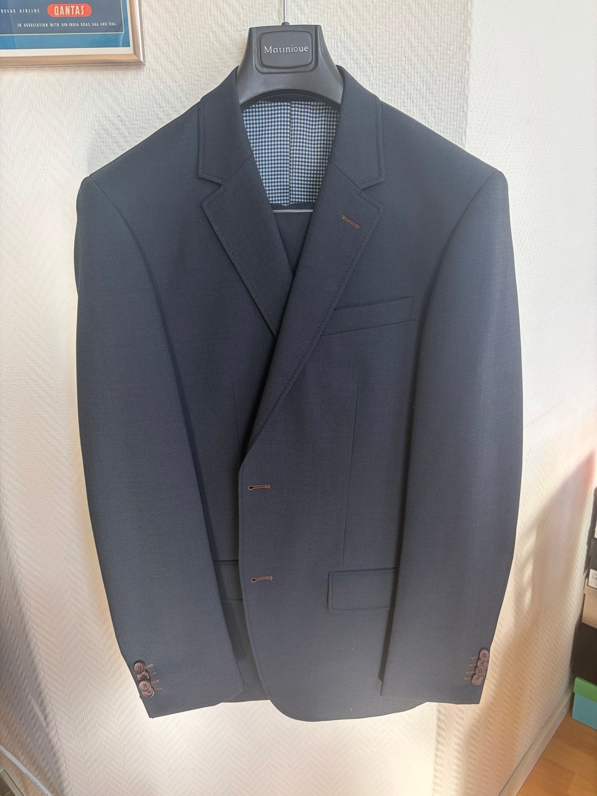 Matinique Pak - Colbert Maat 48, Pantalon Maat 50 - Blauw Wo, Ophalen of Verzenden, Zo goed als nieuw, Overige maten, Blauw