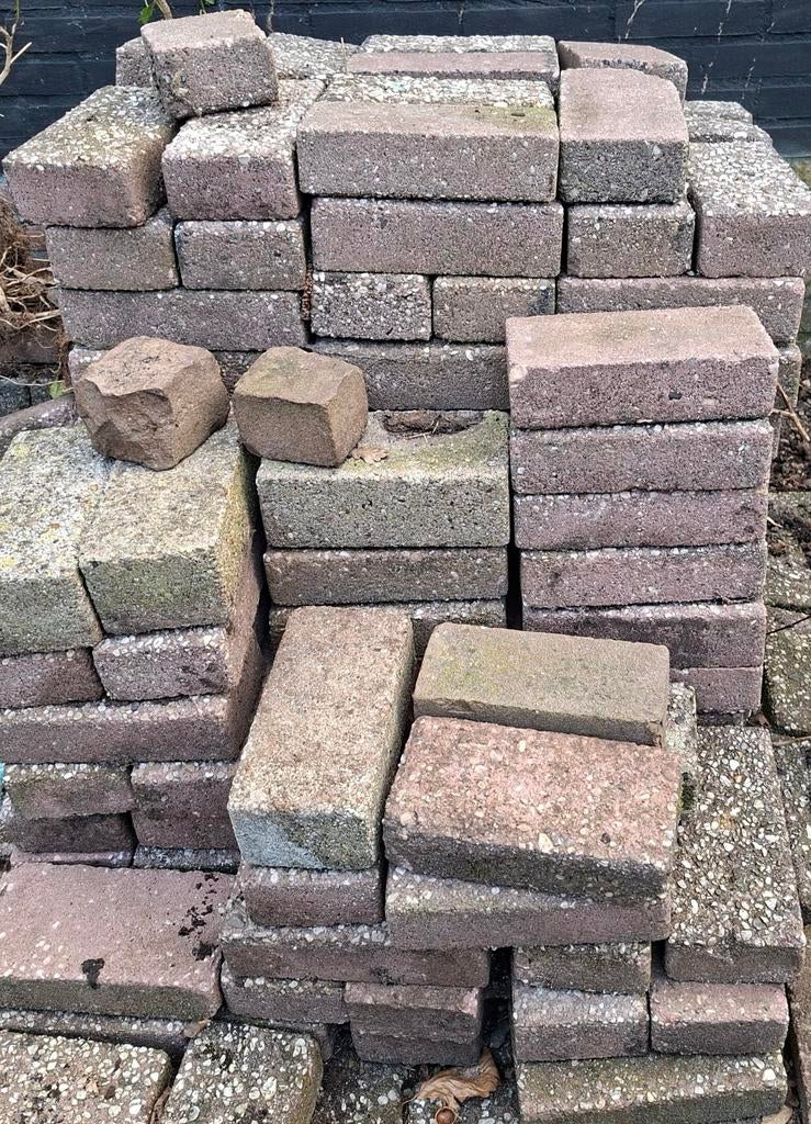 Straatklinkers gratis, Tuin en Terras, Ophalen, Gebruikt, Beton, Klinkers