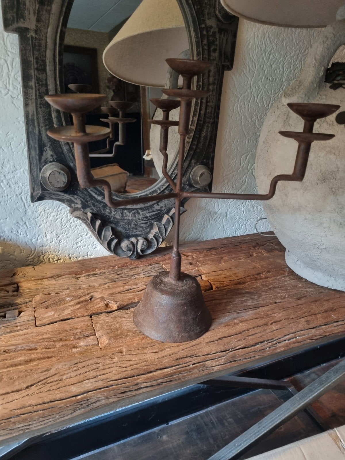 Te koop sobere kandelaar, Ophalen, Zo goed als nieuw, Metaal, Kandelaar