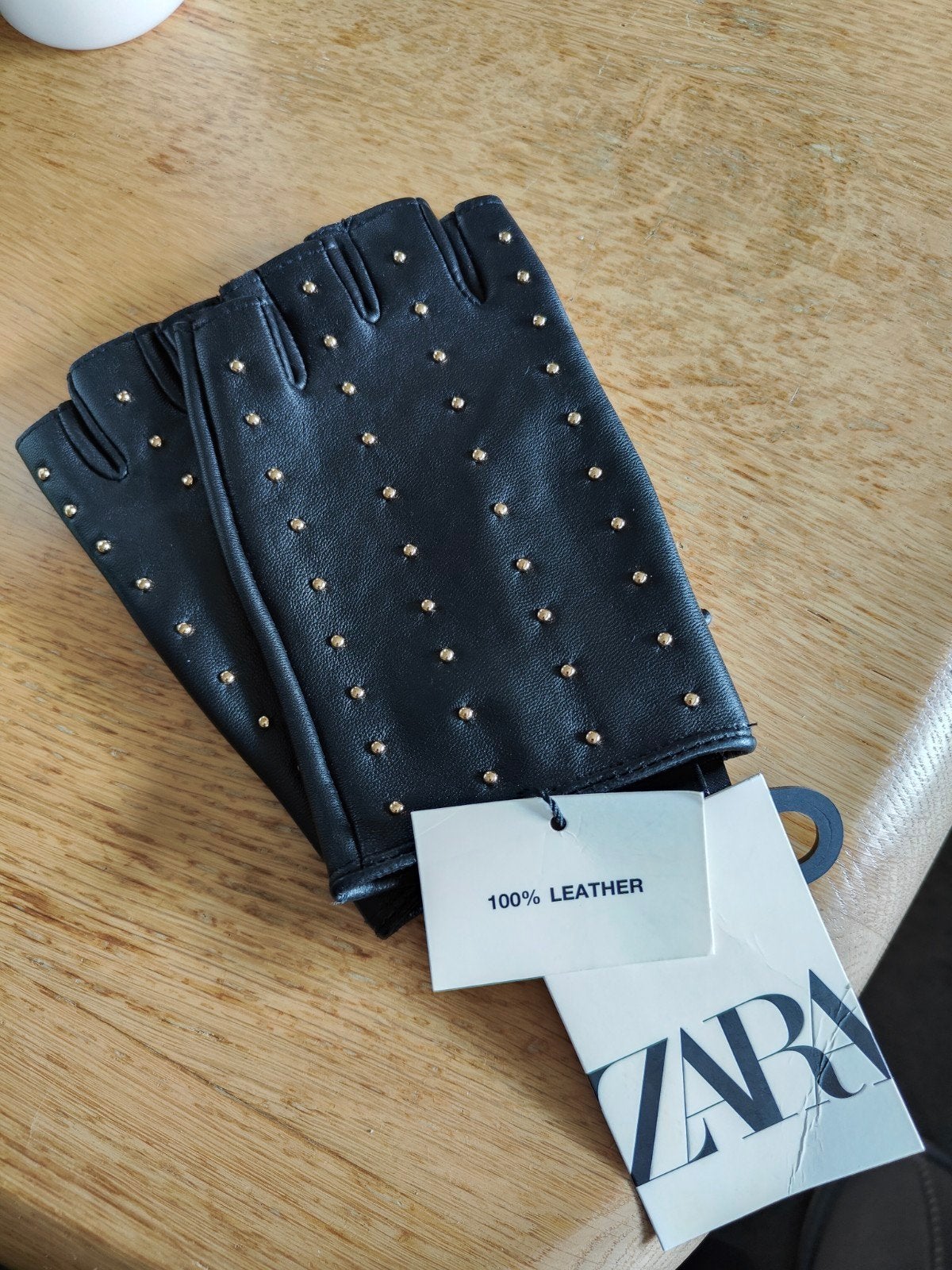Zara 100% leather M, Kleding | Dames, Ophalen, Nieuw, Zwart