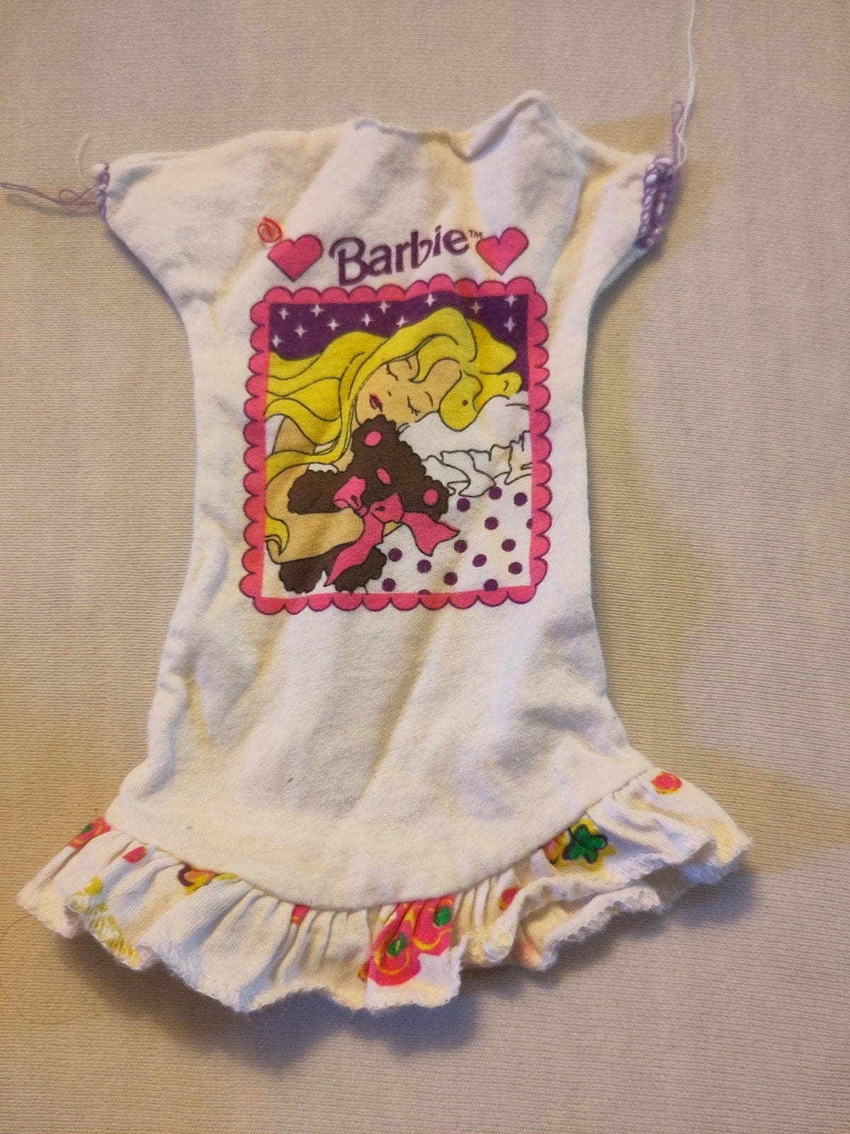 Vintage Barbie Nachthemd voor Barbiepop - Zo goed als nieuw, Ophalen of Verzenden, Zo goed als nieuw, Barbie