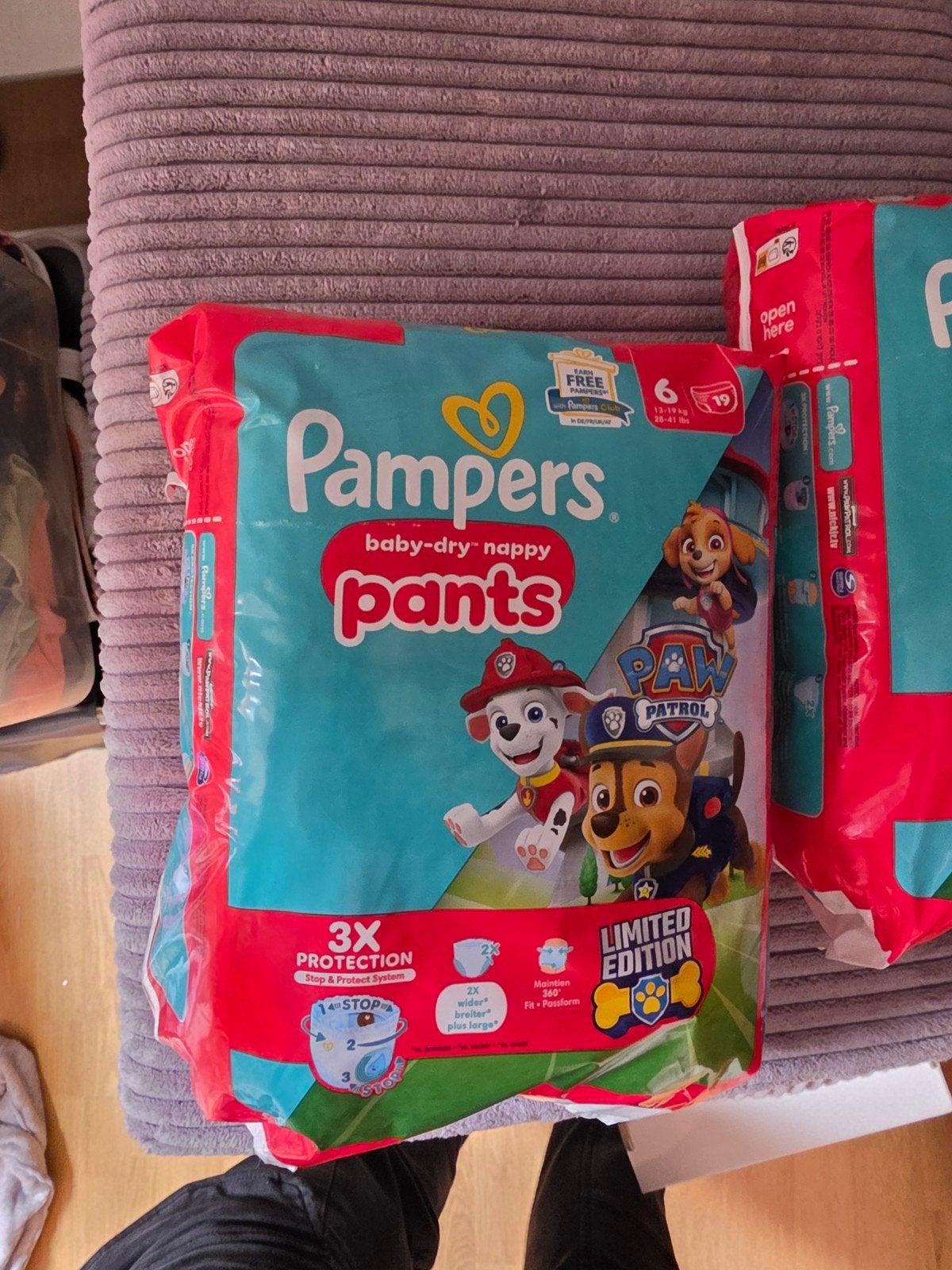 Pampers Baby-Dry Nappy Pants Maat 6 Paw Patrol 2x, Ophalen of Verzenden, Nieuw