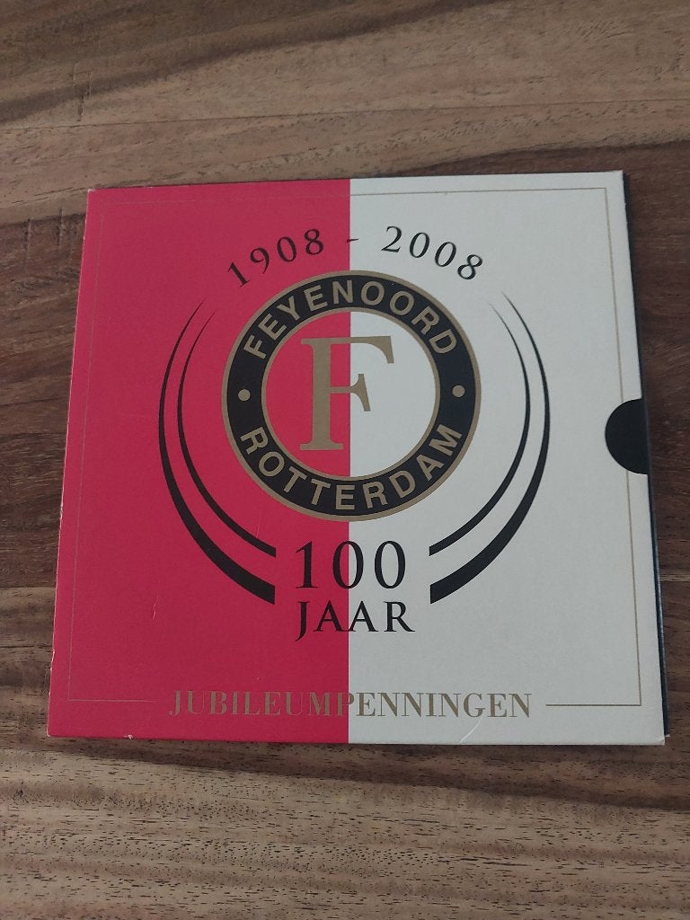 Jubileumpenningen Feyenoord 100 jaar 1908-2008, Verzenden, Koningin Beatrix, Setje