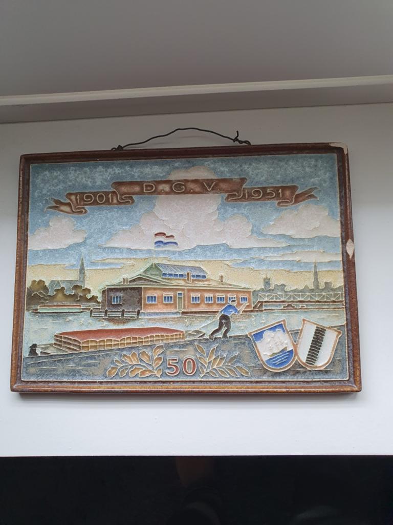 Cloisonné tegel Porceleyne Fles Delft 1901-1951, Antiek en Kunst, Antiek | Wandborden en Tegels, Ophalen of Verzenden