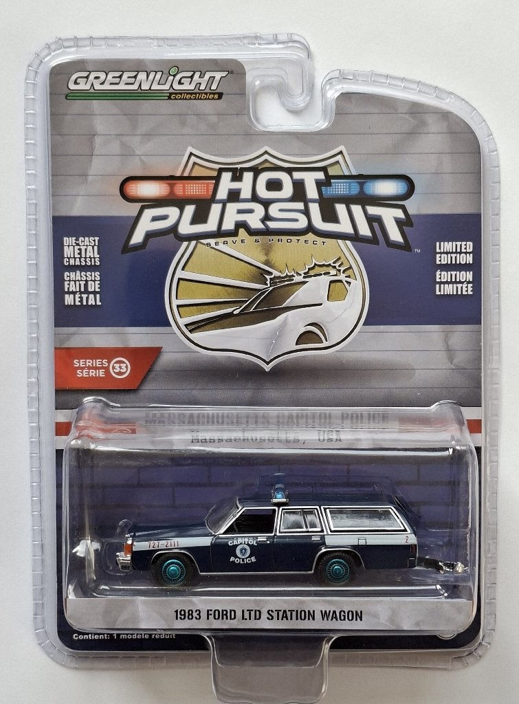 1983 Ford LTD Station Wagon Greenlight 1/64 Chase police, Ophalen of Verzenden, Nieuw, Auto