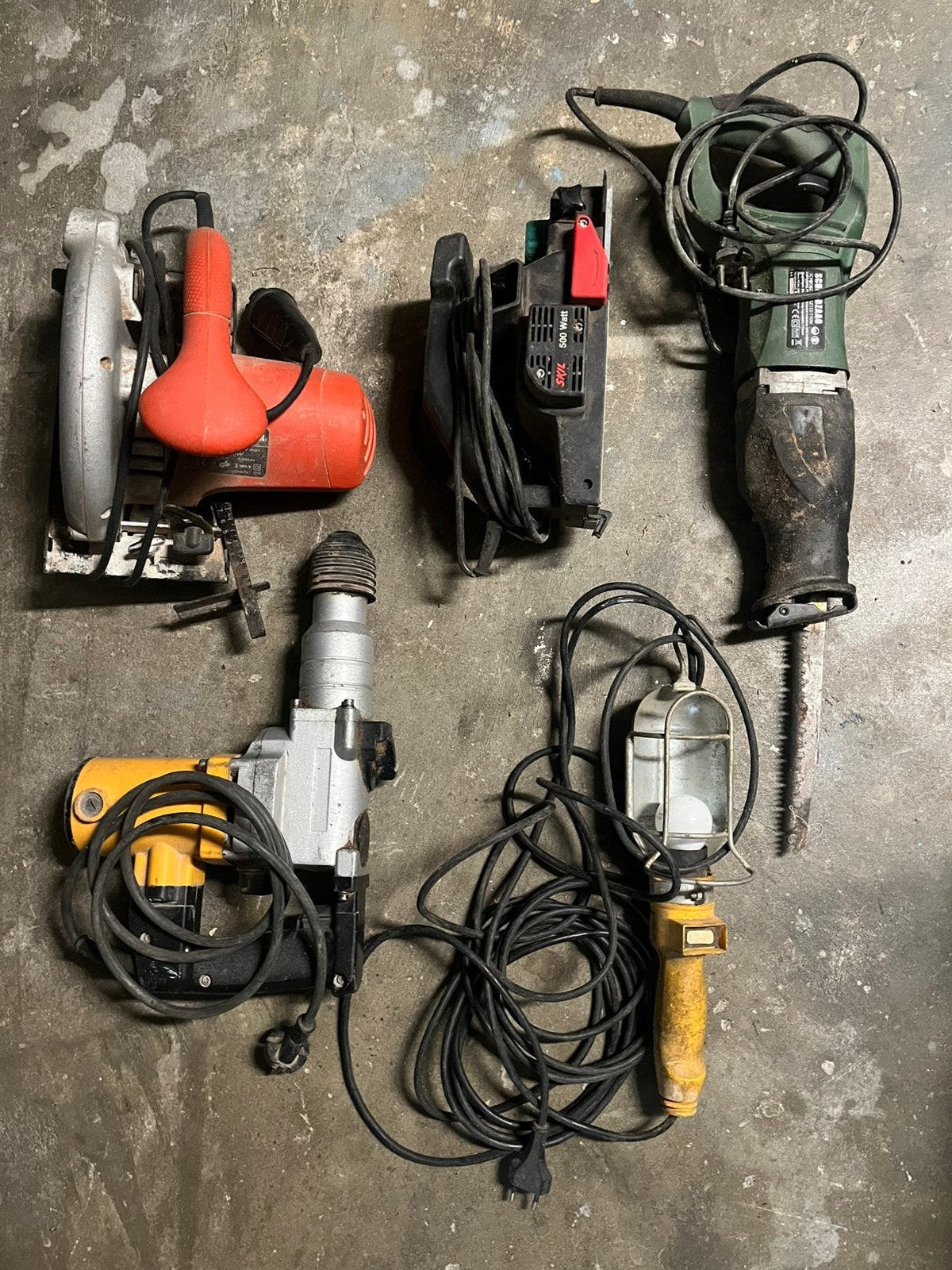 Assortiment machines!, Doe-het-zelf en Verbouw, Ophalen, Gebruikt, Minder dan 700 watt, Haakse handslijpmachine