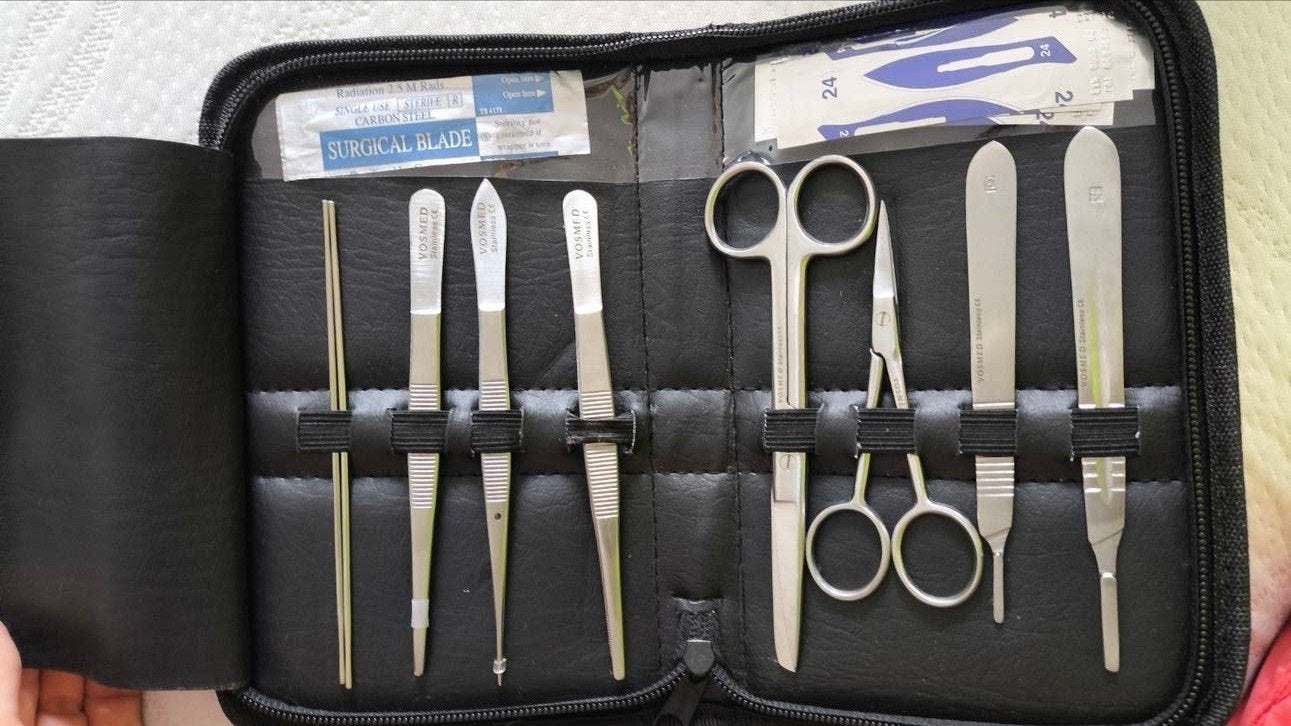 Medische snijset/dissectieset, Ophalen of Verzenden, Zo goed als nieuw