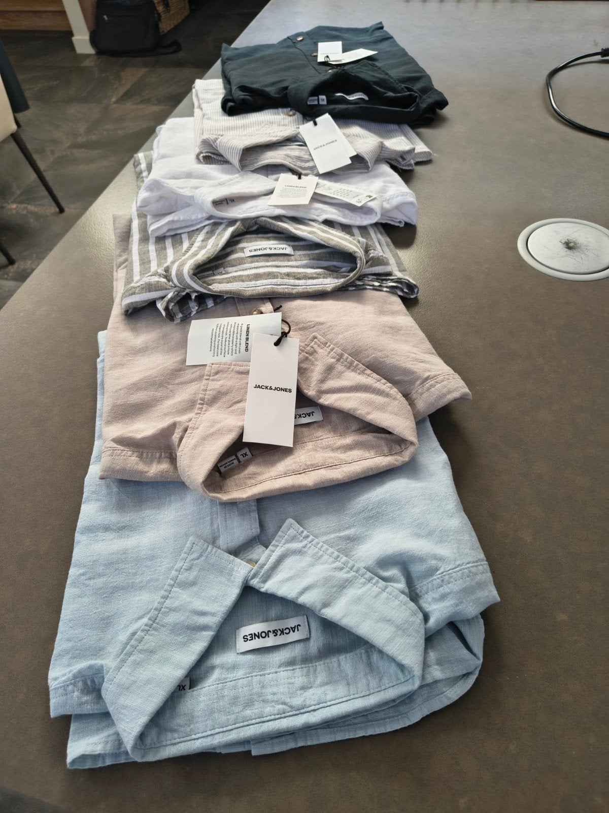 6 nieuwe katoenen overhemden Jack&Jones, Ophalen, Nieuw, Halswijdte 41/42 (L)