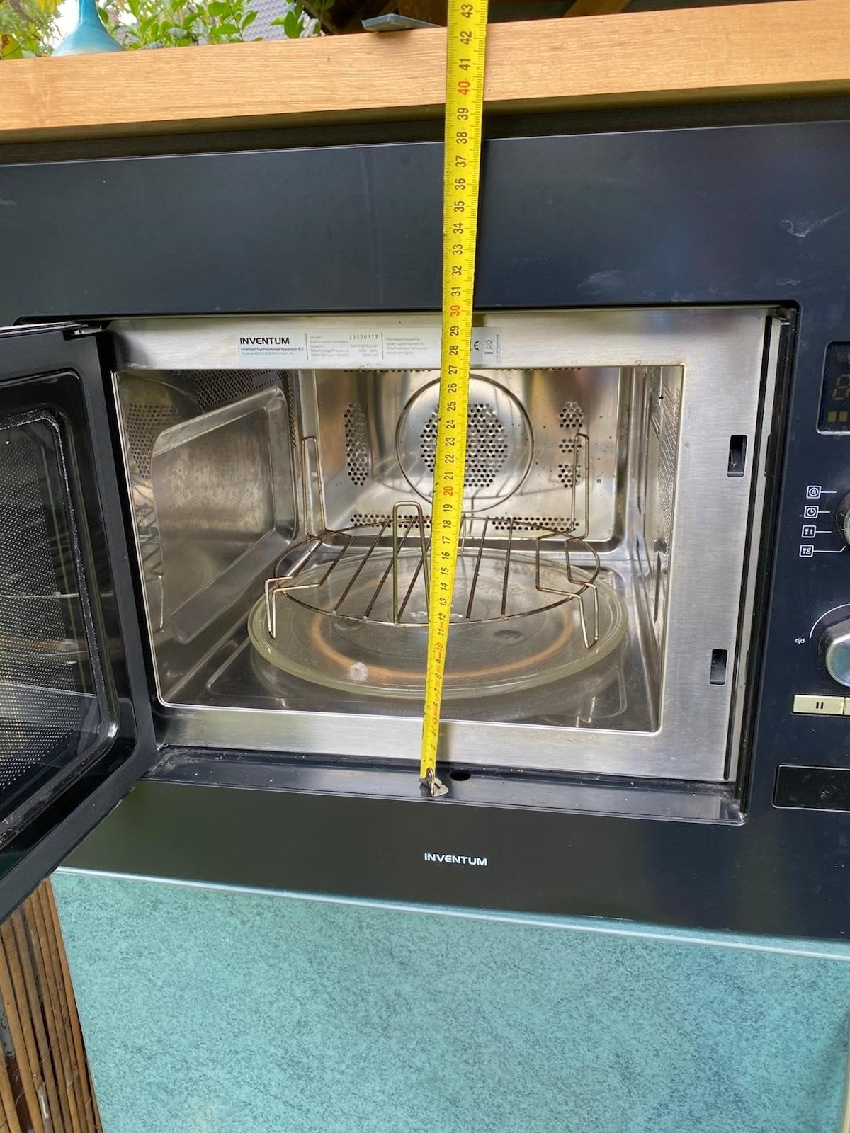 Inventum Inbouw Magnetron - Zo goed als nieuw, Ophalen, 60 cm of meer, Inbouw, Draaiplateau