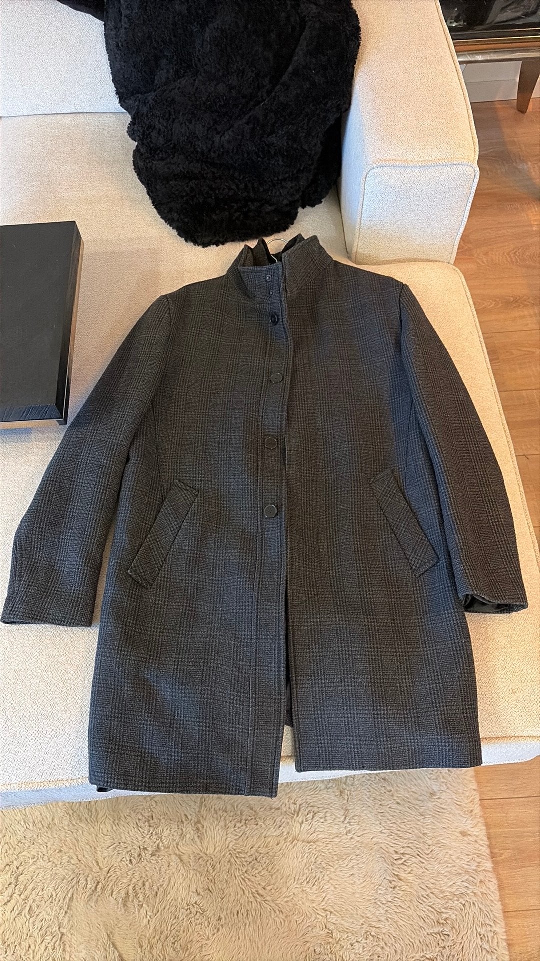 Zara Coat L, Ophalen of Verzenden, Zo goed als nieuw, Maat 38/40 (M), Zwart