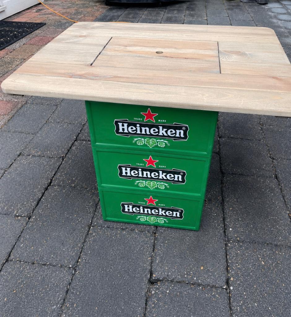 Biertafel / statafel / bier bijzettafel maat 57 cm x 78 cm, Ophalen, Zo goed als nieuw, Rechthoekig, Hout
