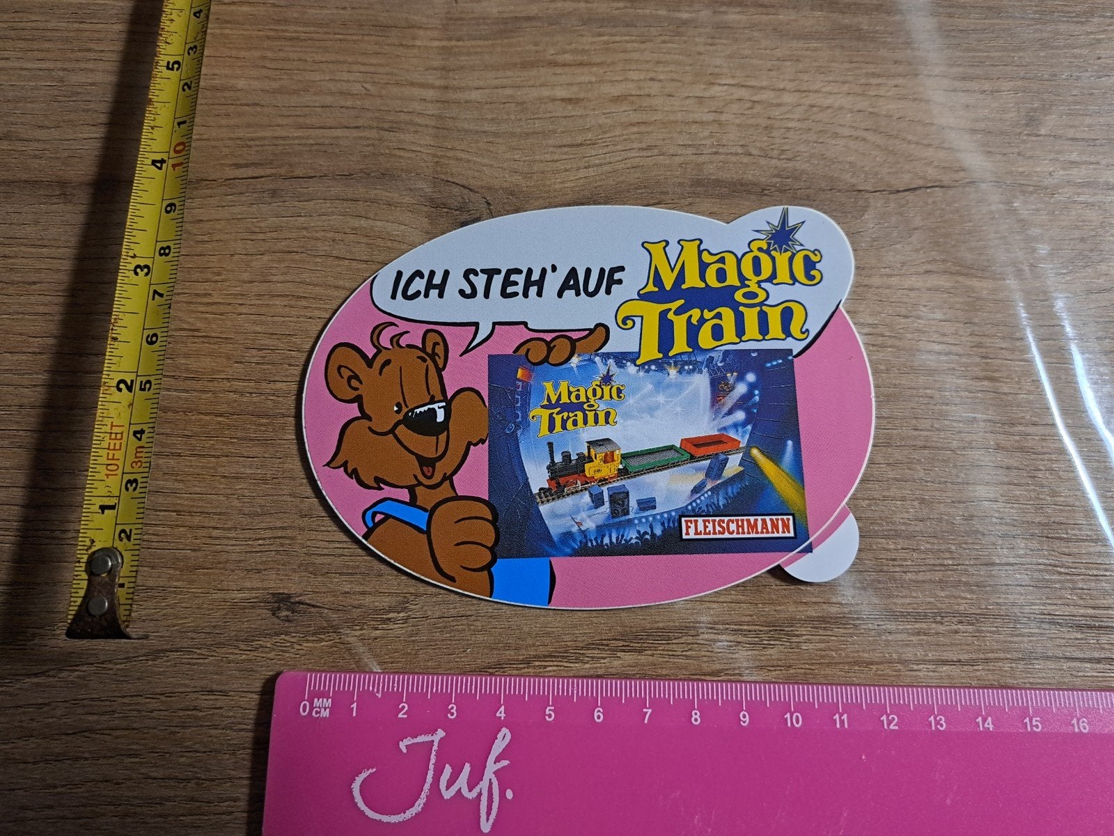 Sticker Fleischmann Ich steh' auf Magic Train beer, Ophalen of Verzenden, Zo goed als nieuw, Bedrijf of Vereniging