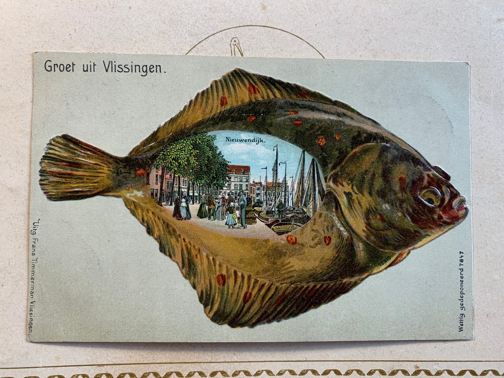 1905 Groet uit Vlissingen - Nieuwendijk - reliëf (VL), Ophalen of Verzenden, Voor 1920, Gelopen, Zeeland