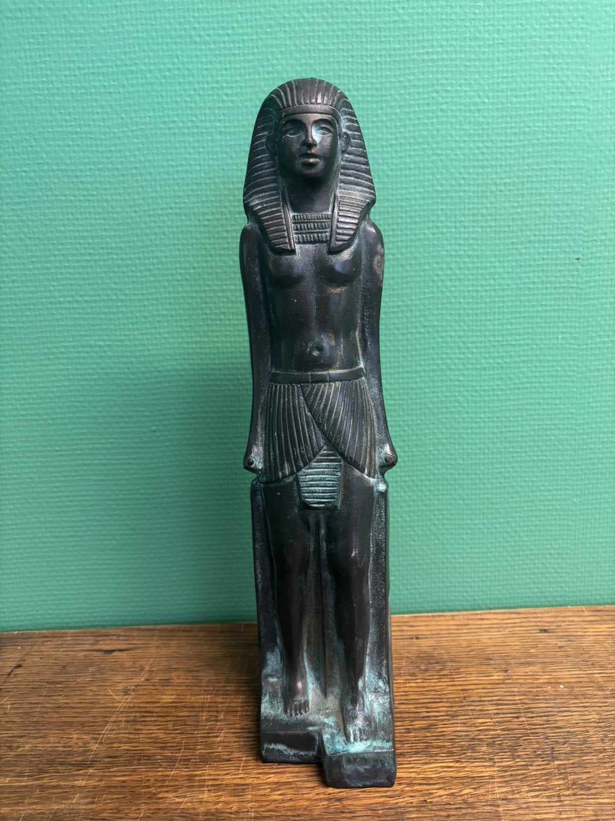 Antieke brons egyptisch beeld, Ophalen of Verzenden, Brons