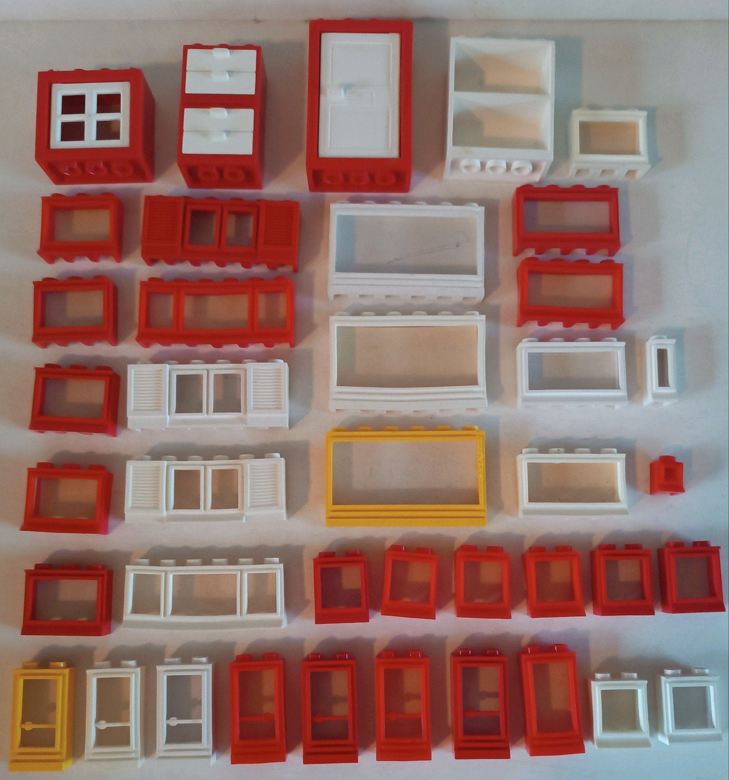 Vintage Lego ruitjes, deurtjes en kastjes 1972-1974, Gebruikt, Lego, Ophalen of Verzenden, LEGOLAND