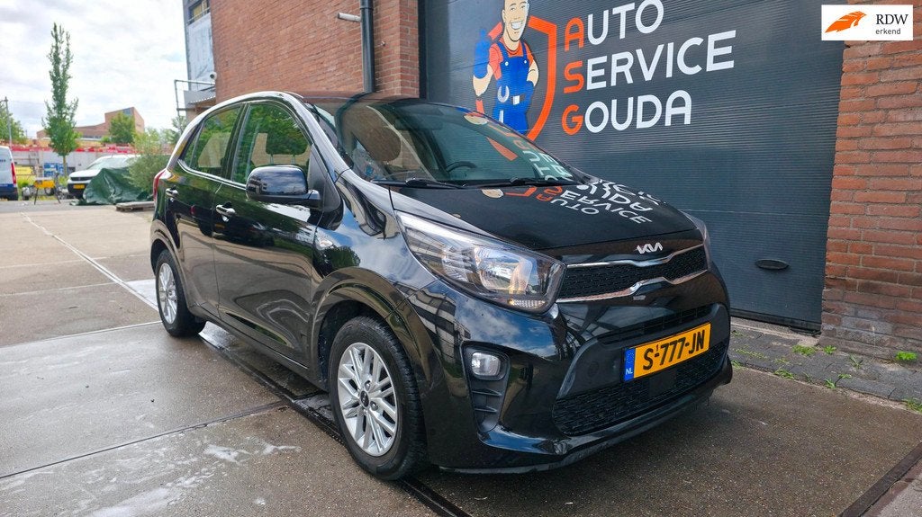 Kia Picanto 1.0 DPi DynamicLine l Camera l Groot scherm l Ga, Stof, Gebruikt, 4 stoelen, Zwart