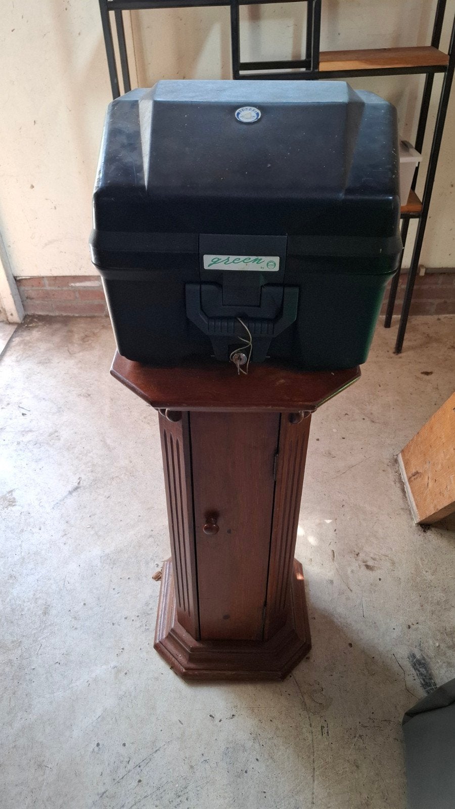 Zwarte Green Topkoffer voor Scooter/Motor, Motoren, Ophalen, Gebruikt