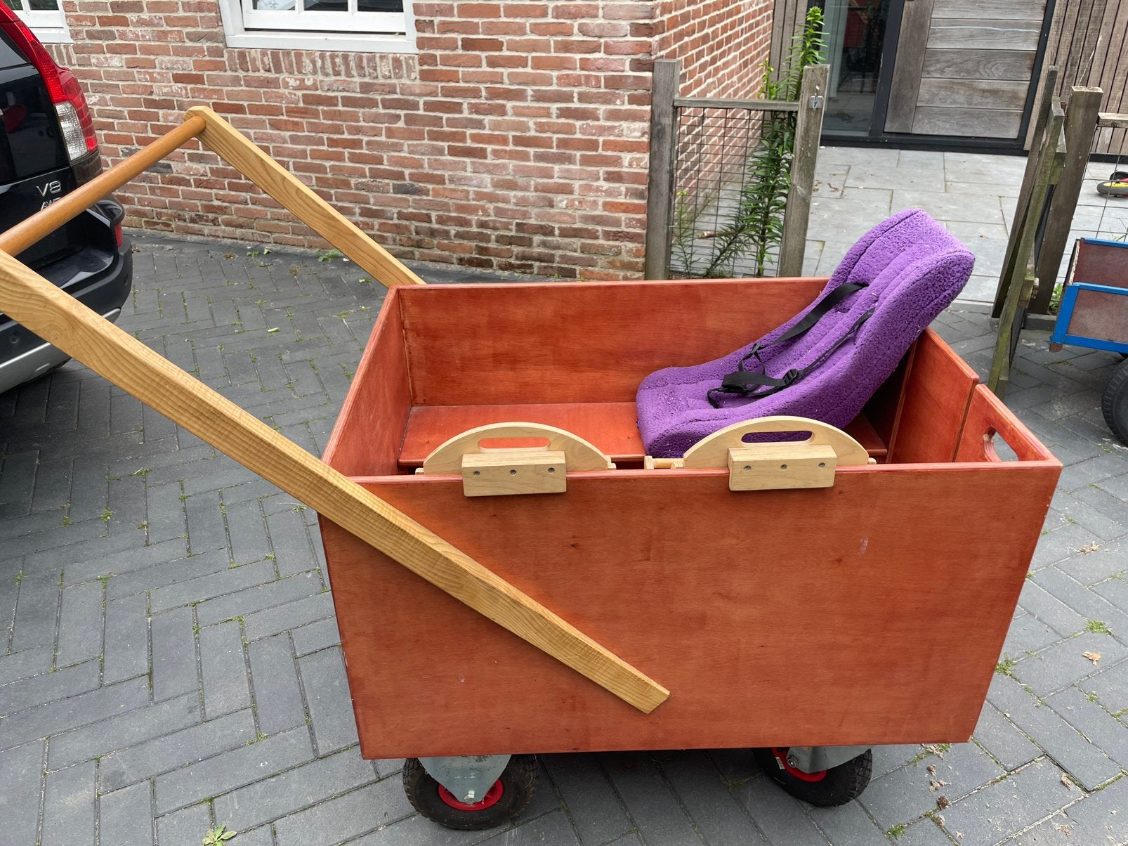 Bolderkar van hout, degelijk., Caravans en Kamperen, Bolderkarren, Ophalen, Gebruikt