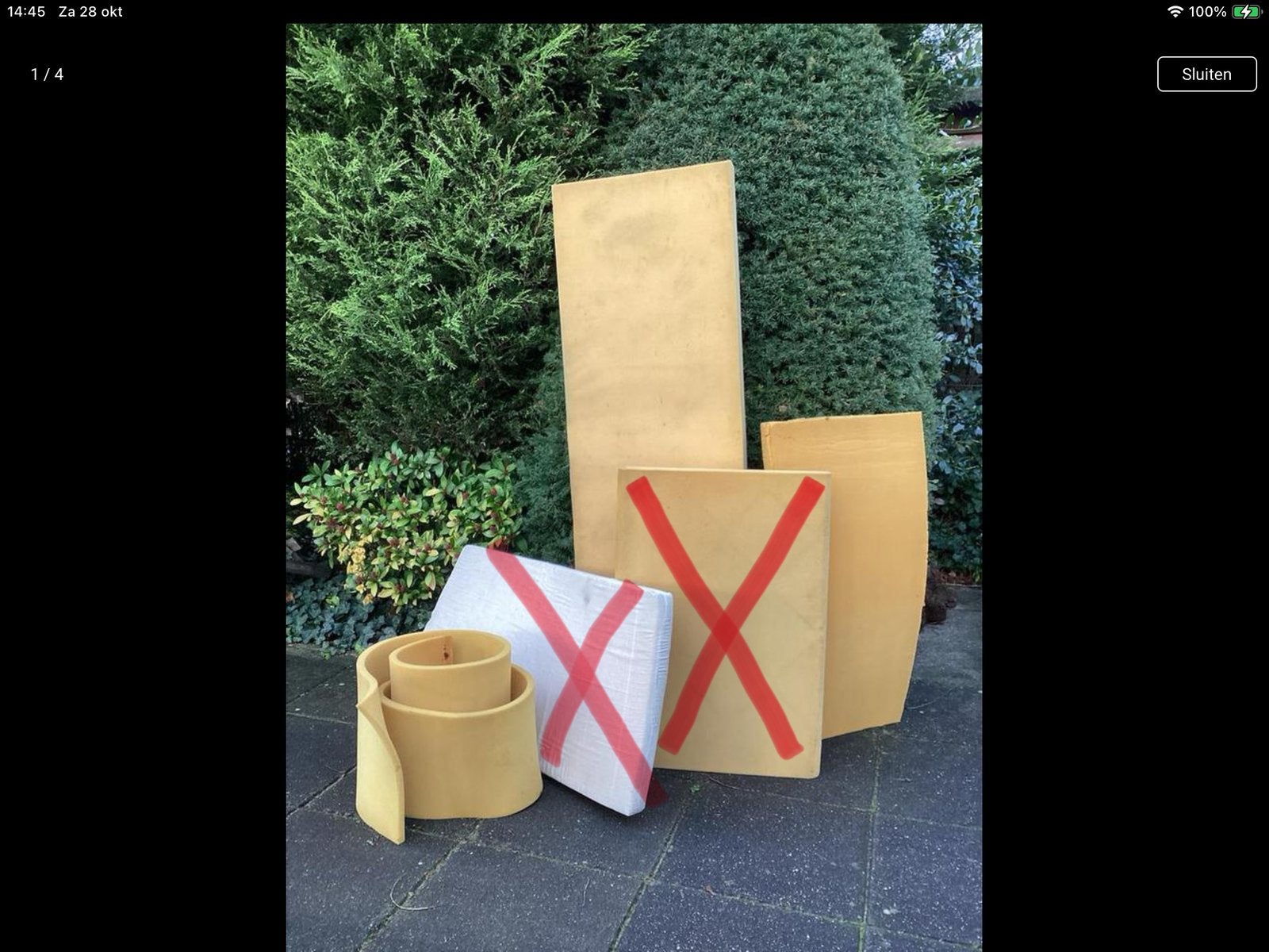 Enkele SCHUIMPLATEN, diverse maten, Ophalen of Verzenden, Zo goed als nieuw