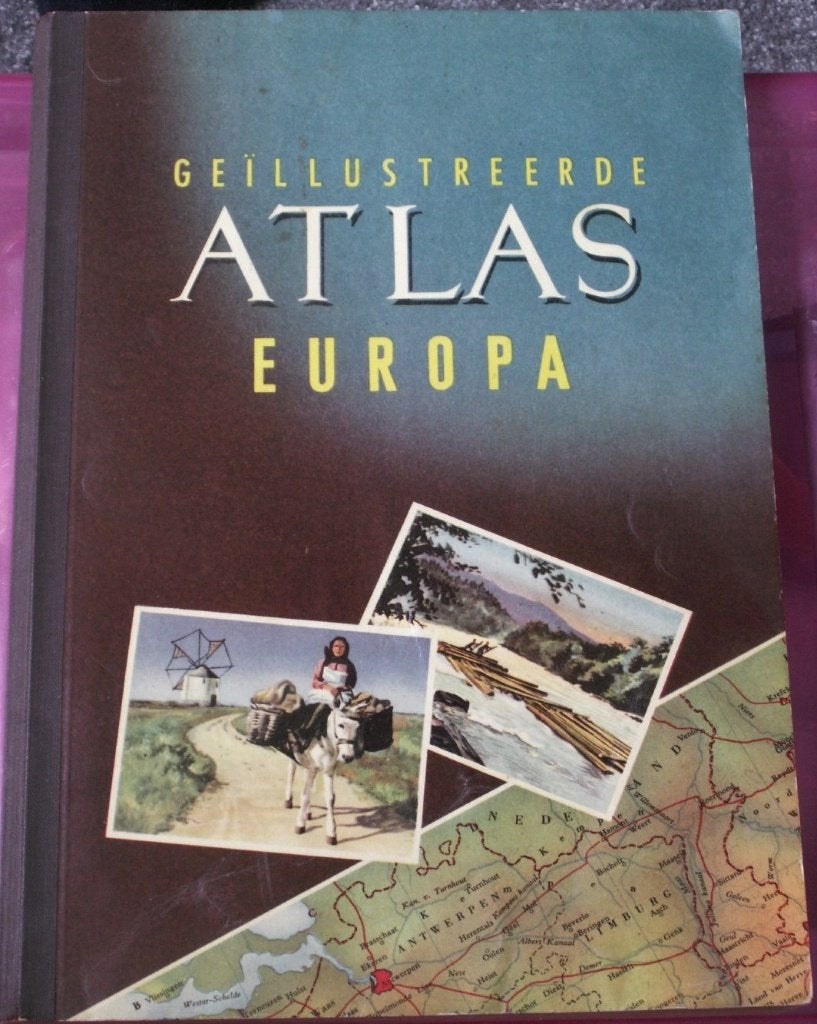 Geïllustreerde atlas Europa uitgave Planta 1954, Boeken, Ophalen of Verzenden, Zo goed als nieuw