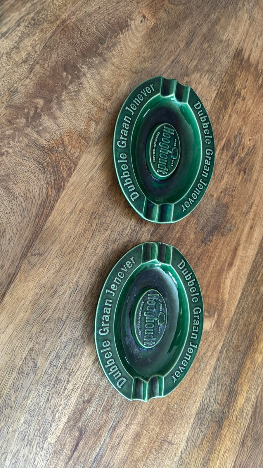 2 oude vintage hooghoudt asbakken kroeg / bar / mancave, Ophalen of Verzenden