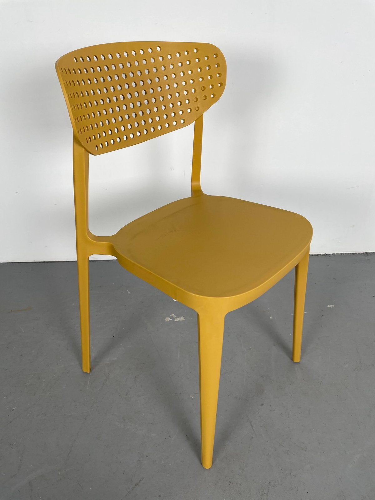 1x Nieuwe design stapelstoel - kleur mosterdgeel, Ophalen, Overige kleuren, Nieuw, X