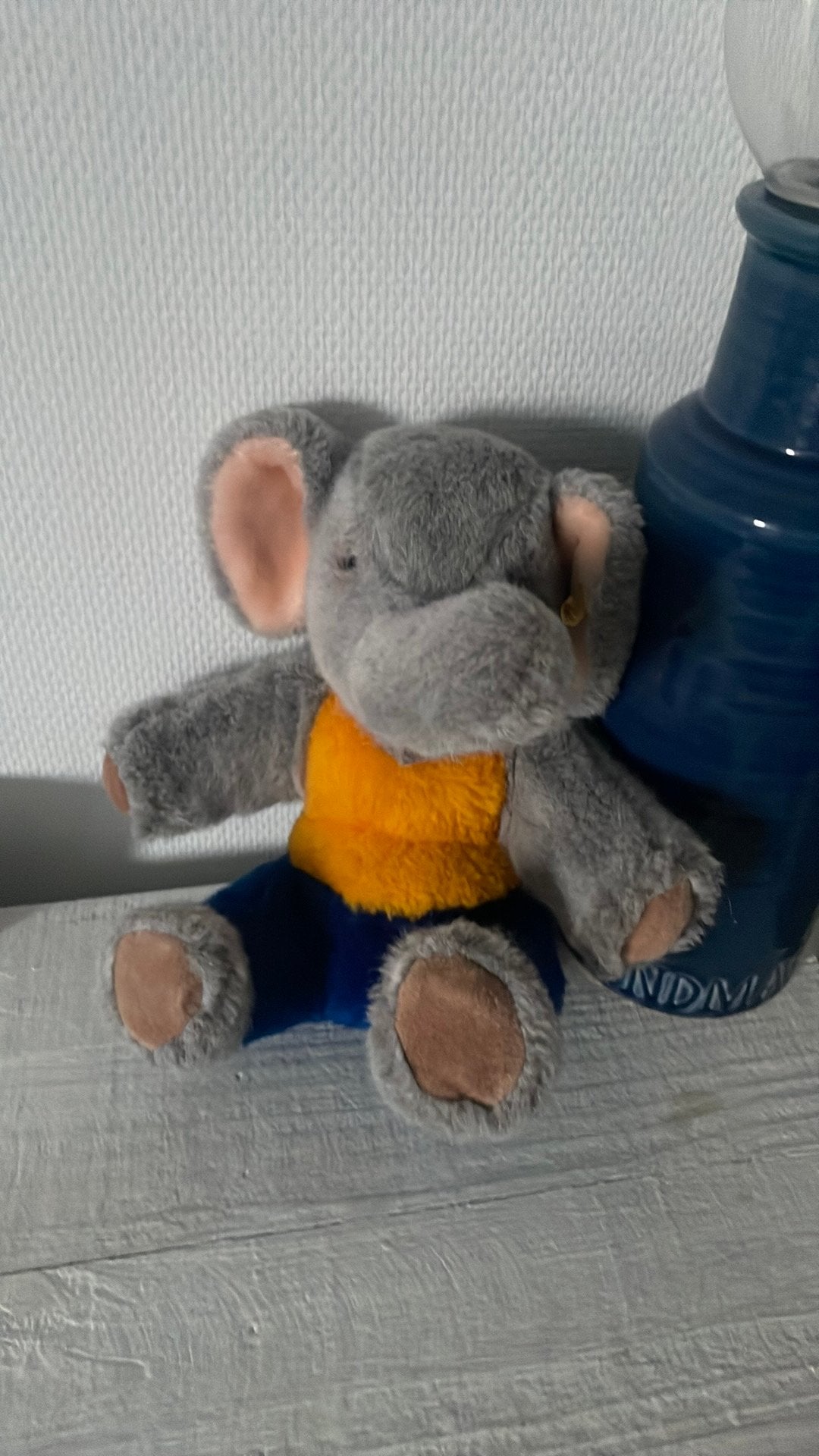 Knuffel olifant van het merk Steiff, Ophalen of Verzenden, Gebruikt, Stoffen beer, Steiff