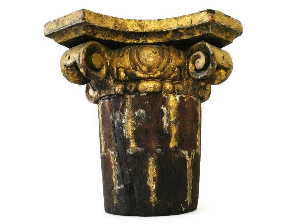 Iconisch kapiteel een zuil krul voluut versiering console, Houtsnijwerk, Ophalen of Verzenden, Handgemaakt, 20 - 50 cm
