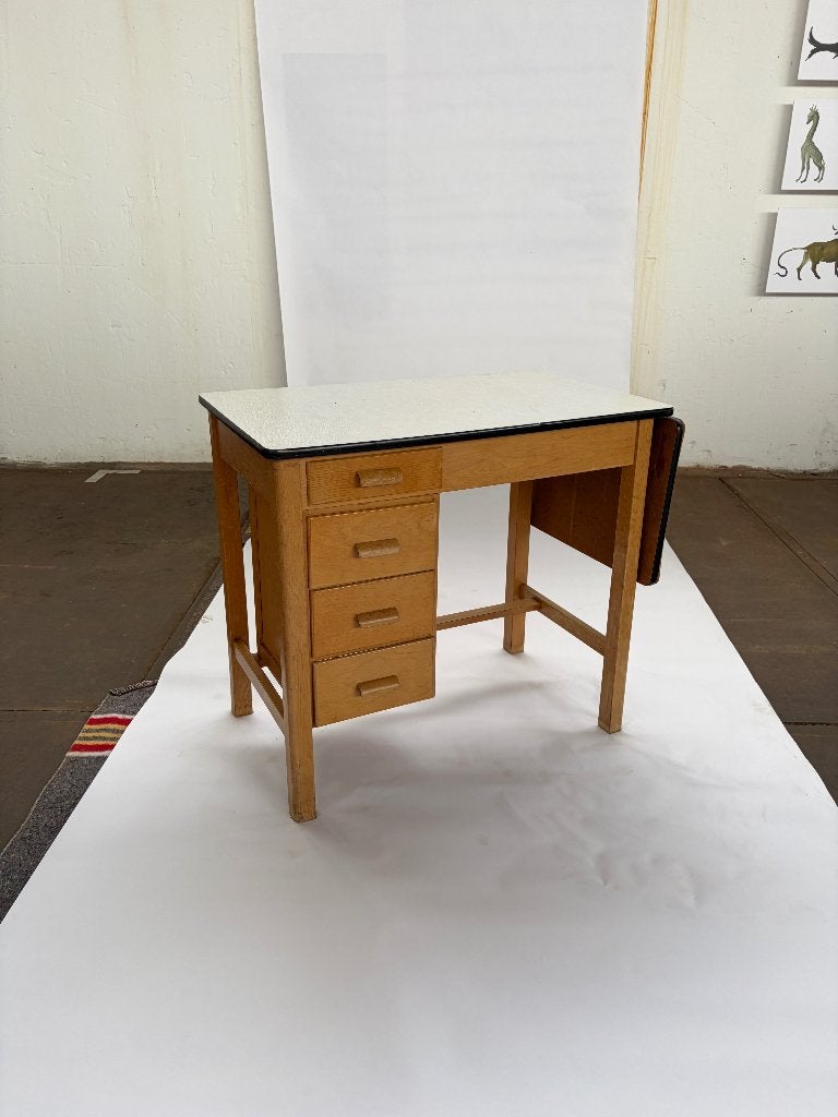 Formica stijl bureautje, Ophalen, Gebruikt, Schoolbureau, Vintage