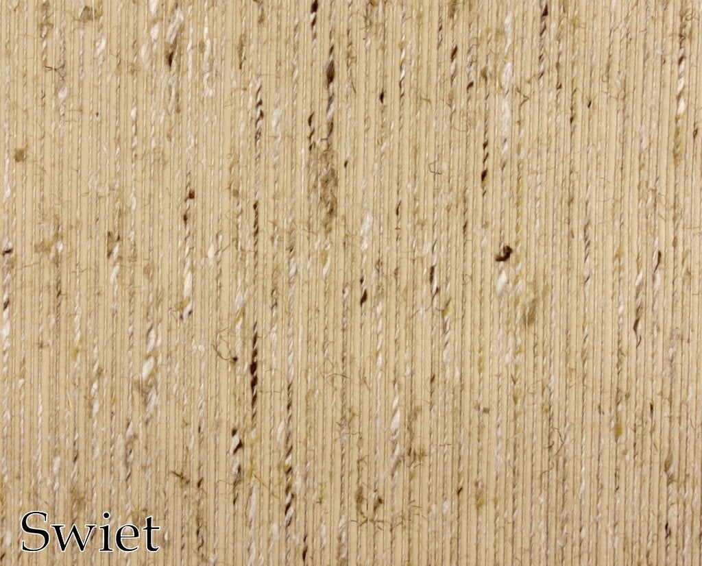 5688 Textiel retro behang beige bruin met geweven look Swiet, Ophalen of Verzenden, Minder dan 10 m², Beige