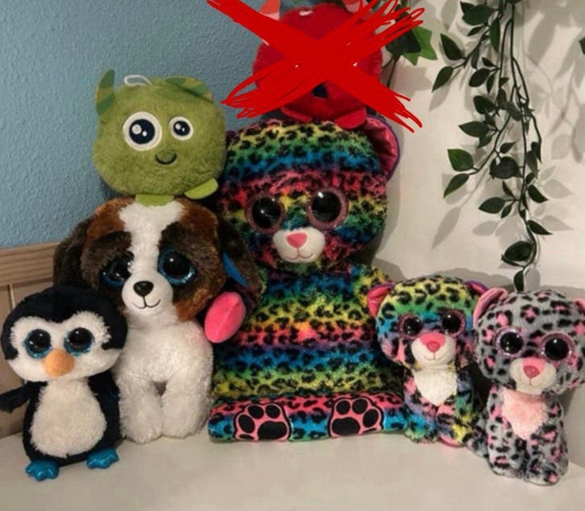 Een knuffel set met TY knuffels en Davitamon knuffel, Overige karakters, Overige typen, Ophalen of Verzenden, Zo goed als nieuw