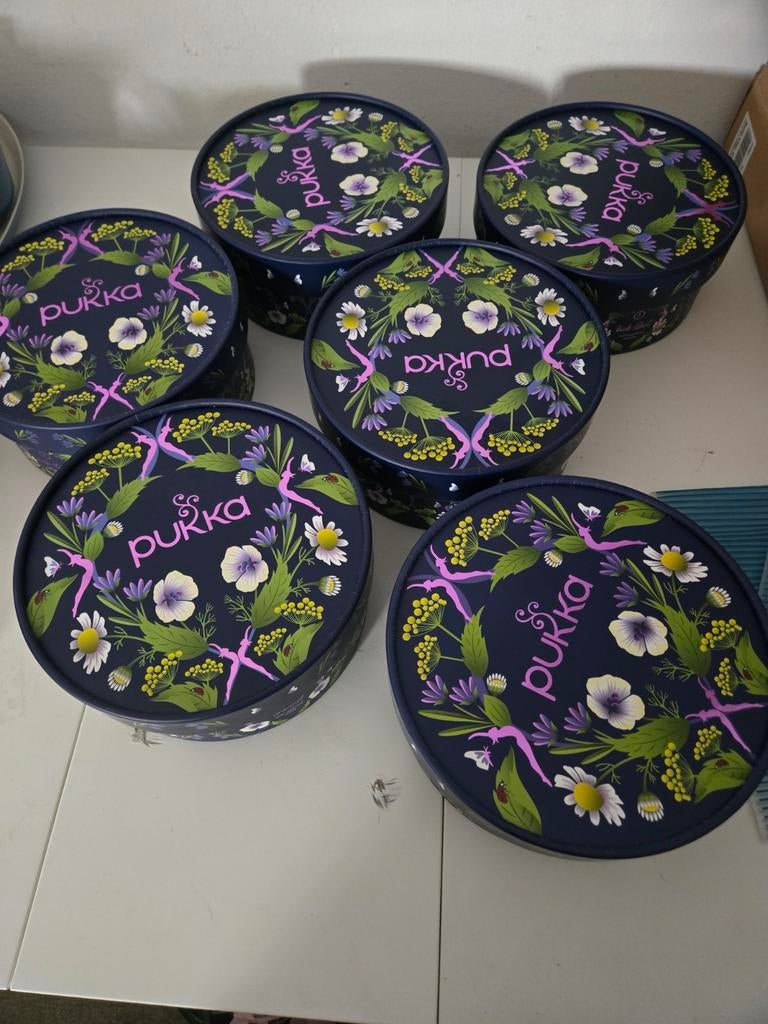 Lege Pukka theedozen - 6 stuks, diameter 23cm, hoogte 10cm, Huis en Inrichting, Ophalen, Nieuw, Minder dan 50 cm, Minder dan 50 cm