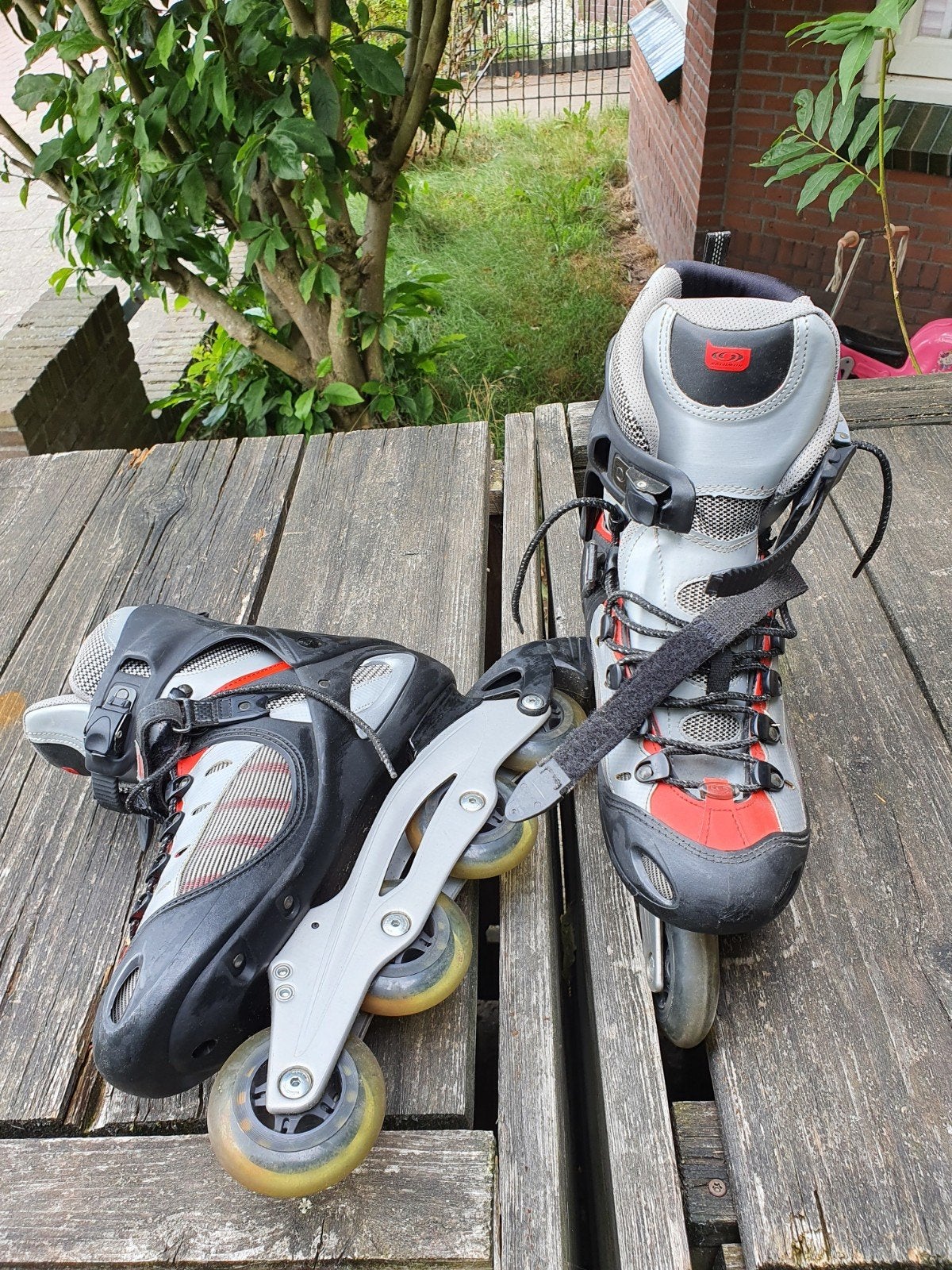 Skeelers Salomon maat 46-47, Zo goed als nieuw, Inline skates 4 wielen, Salomon, Ophalen of Verzenden