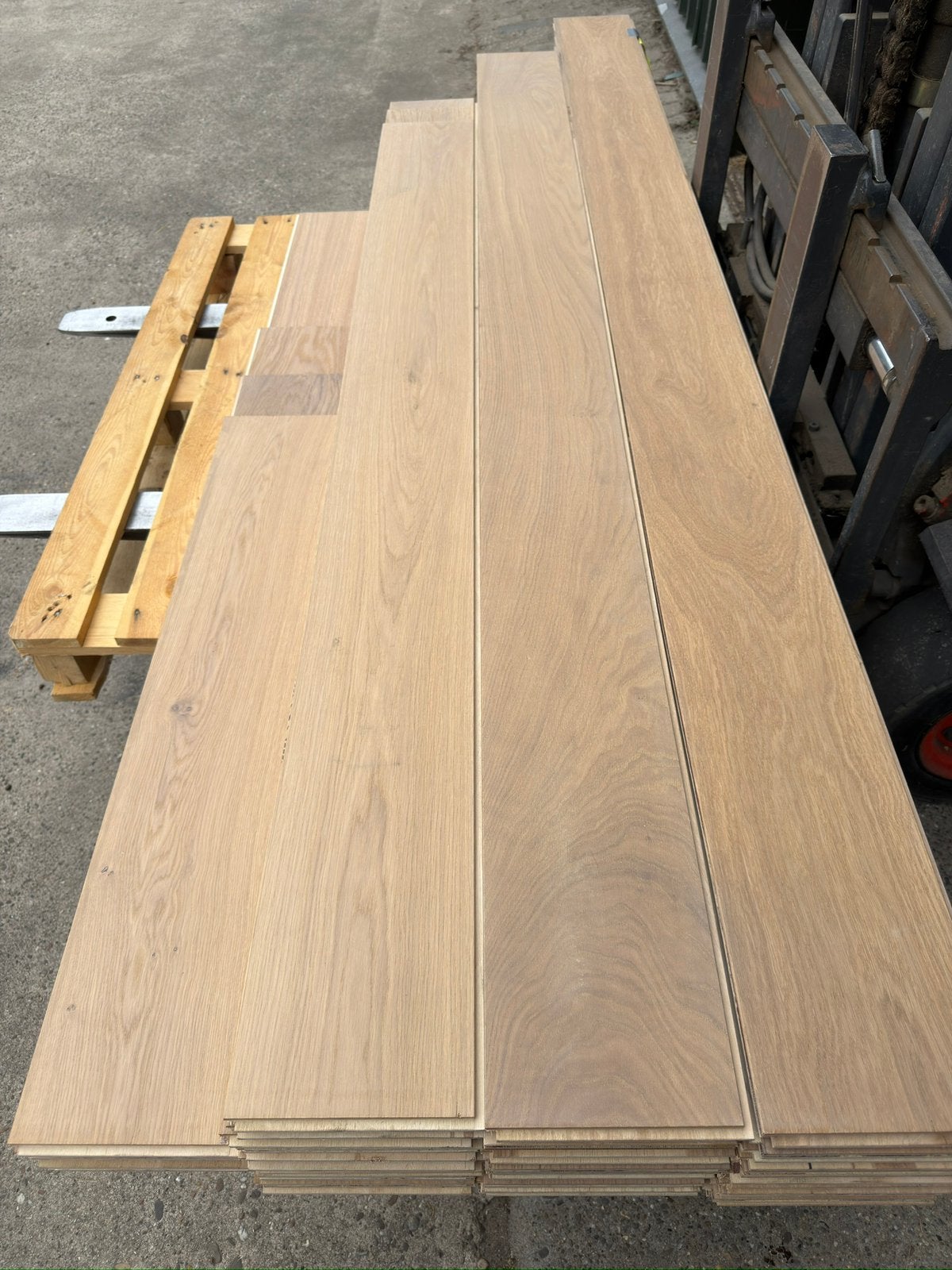 Eiken vloer 15,5 m2 multivloer 18 cm breed 1,6 cm dik NIEUW, Ophalen, Nieuw, Vloerdelen of -planken, 10 m² of meer