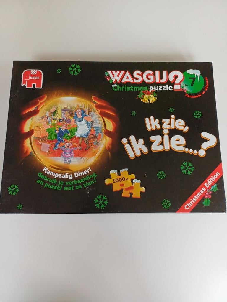 Wasgij Christmas Puzzel 7: Ik zie, ik zie...?, Ophalen, 500 t/m 1500 stukjes, Gebruikt, Legpuzzel