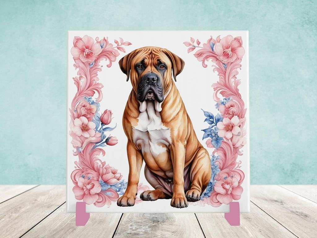 Boerboel Delfts Roze tegel incl houder, Ophalen of Verzenden, Nieuw