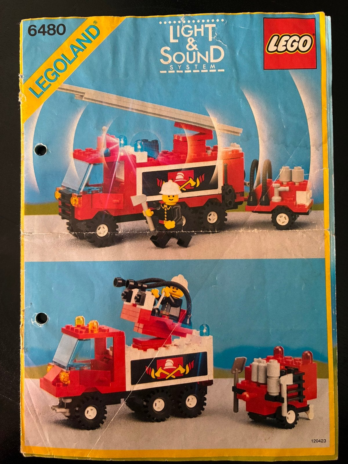 Lego-Brandweer (ca.1985) light & sound werkt!!, Ophalen of Verzenden, Zo goed als nieuw