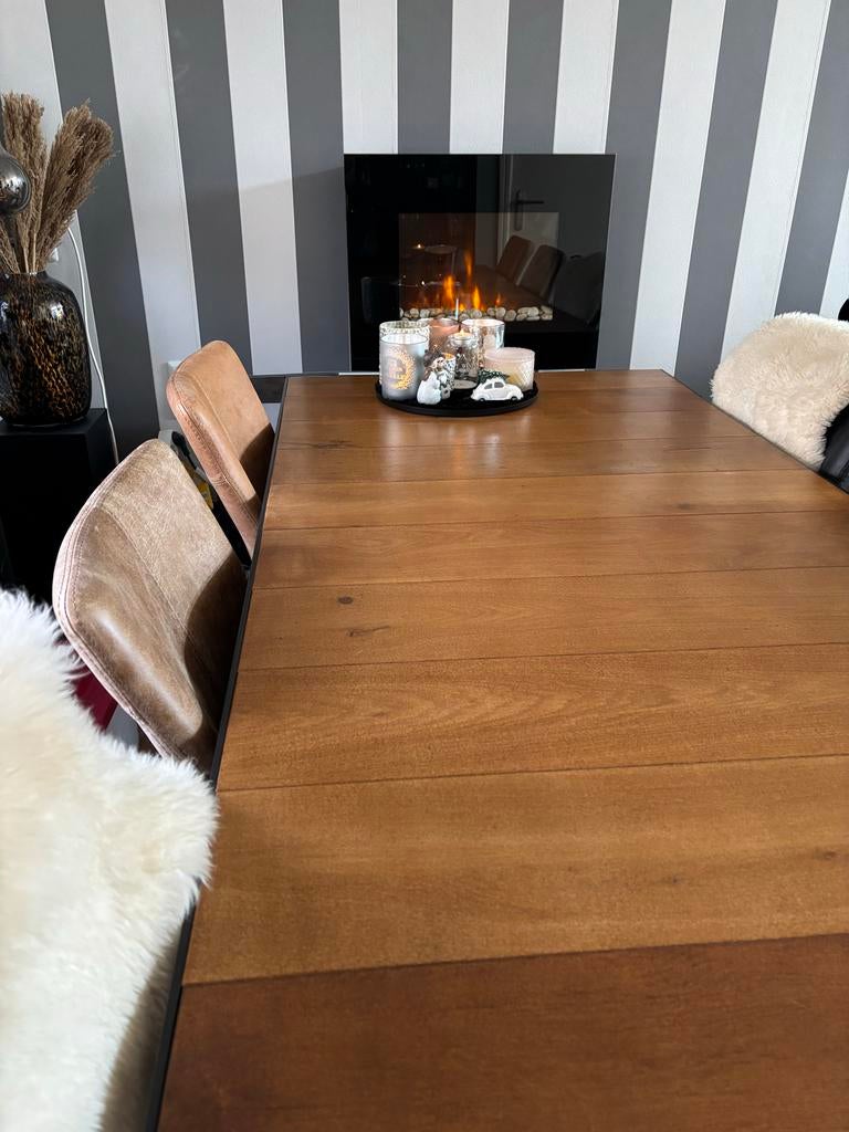 Grote eettafel voor 6-8 personen, Huis en Inrichting, Tafels | Eettafels, Ophalen, Gebruikt, 100 tot 150 cm, Vijf personen of meer